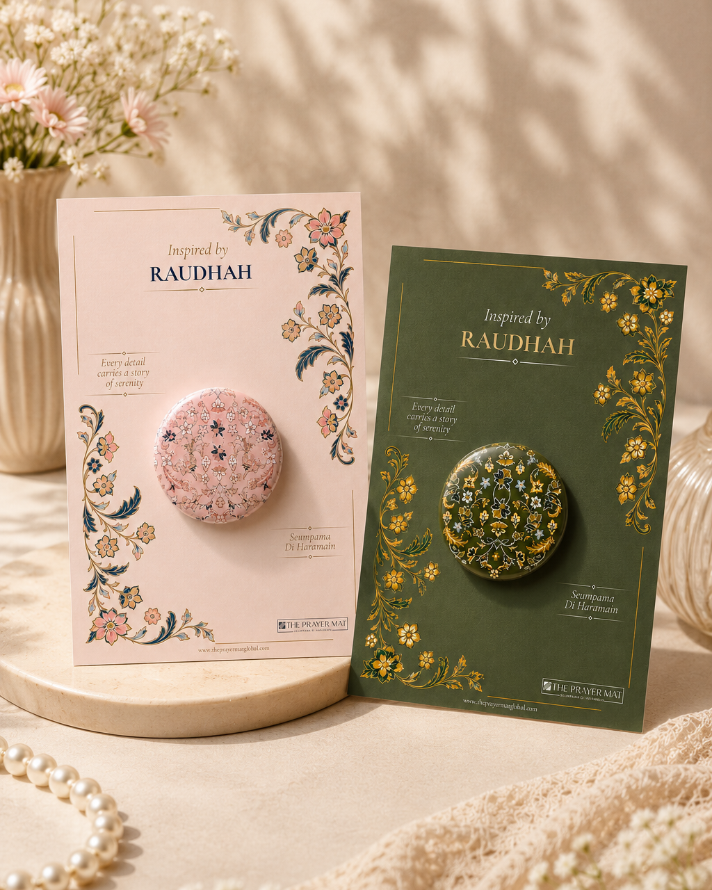 Raudhah Button Badge