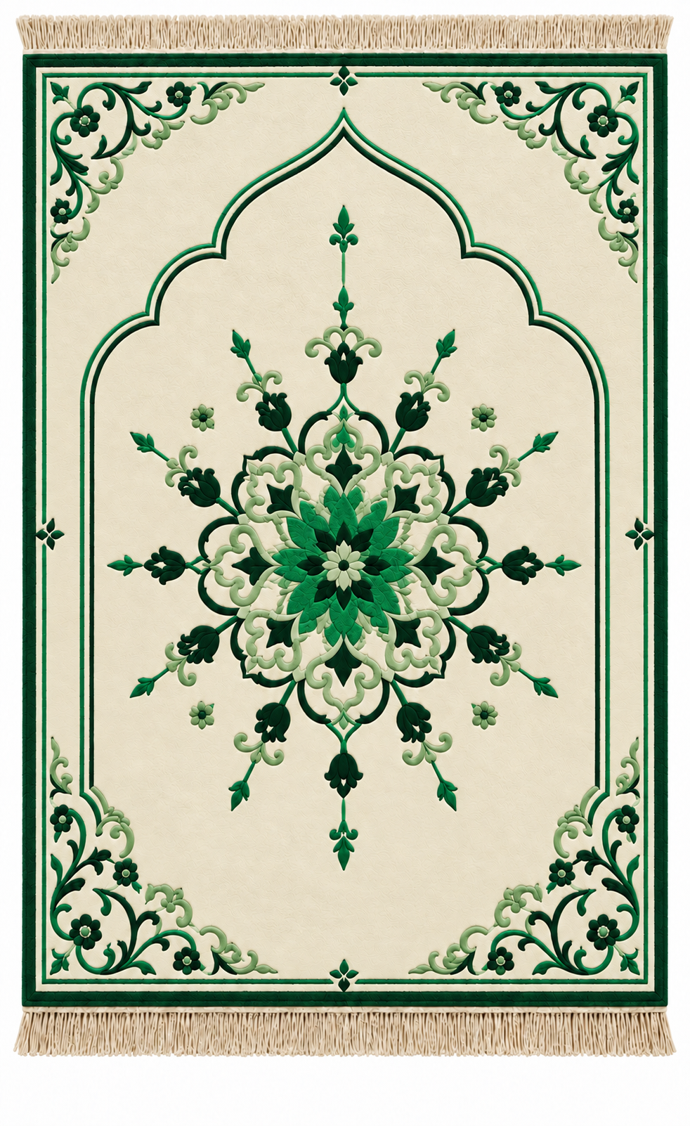 Bespoke Customize Prayer Mat Green