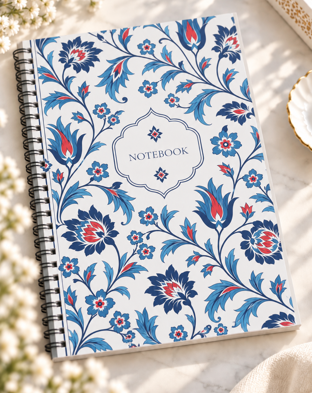 Iznik A5 Notebook - White